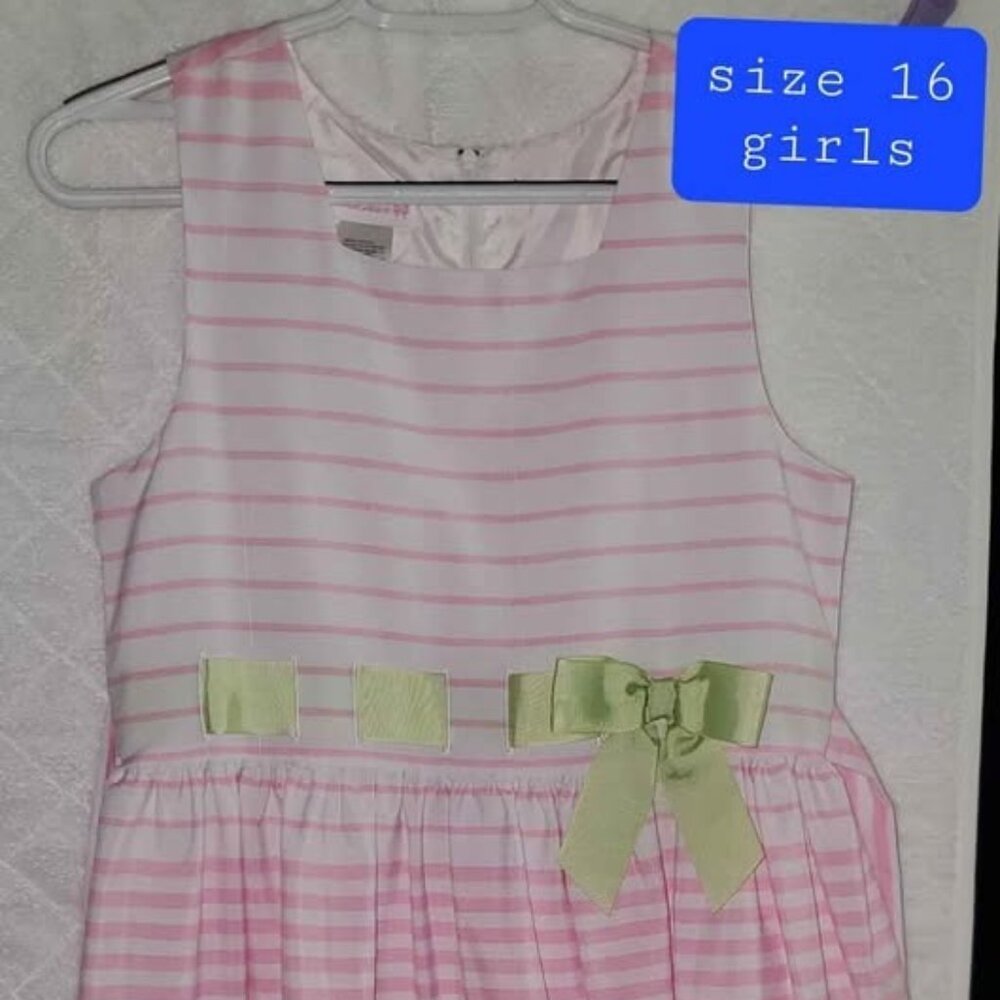 🎀 Bonnie Jean Girls Sleeveless Dress Size 16 "NWOT"